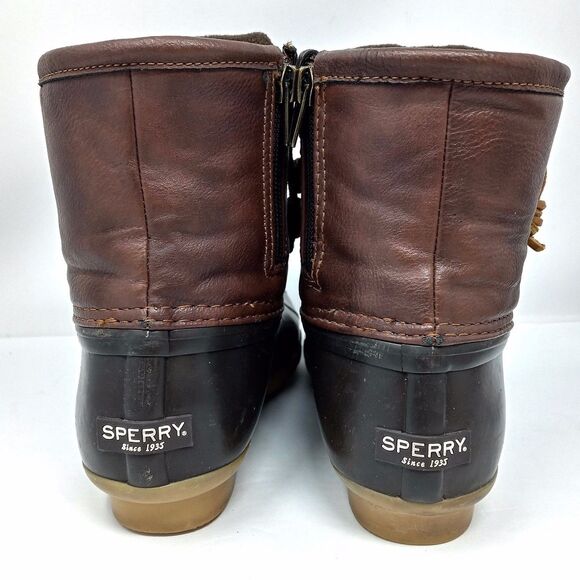 Sperry Top Sider Saltwater Girls Size 5 Waterproof Rubber Rain Ankle Duck Boots - Picture 4 of 8